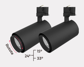 Turbo Zoomable & Dimmable Track Lights with 2in1 Power