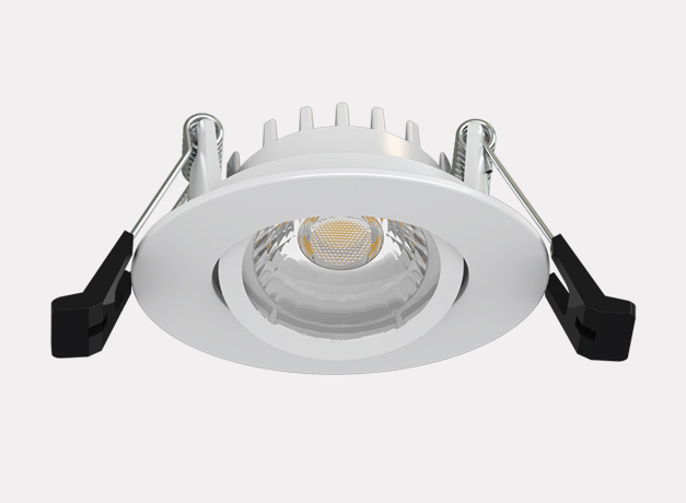 4 X SHALLOW VOID FIRE RATED DOWNLIGHTS RECESSED LED SHORT CAN SPOTLIGHTS GU10 